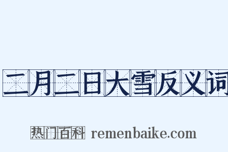 二月二日大雪反义词是什么意思的图片